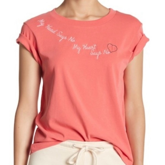 Wildfox Tops - Wildfox Pink Graphic Tee